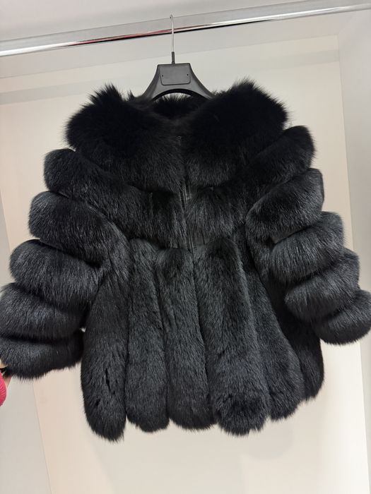 Haina de blana si piele naturala