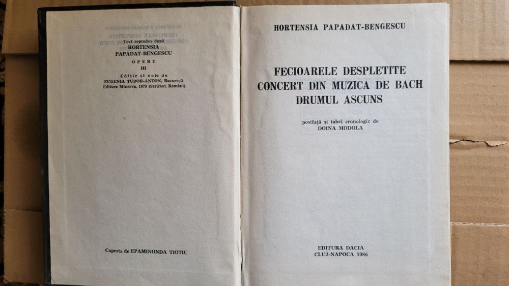 Hortensia Papadat-Bengescu, 3 romane intr-un vol.-Roman. de Dragoste