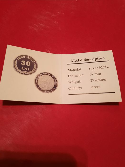 Medalie argint Serviciul de Informatii Externe