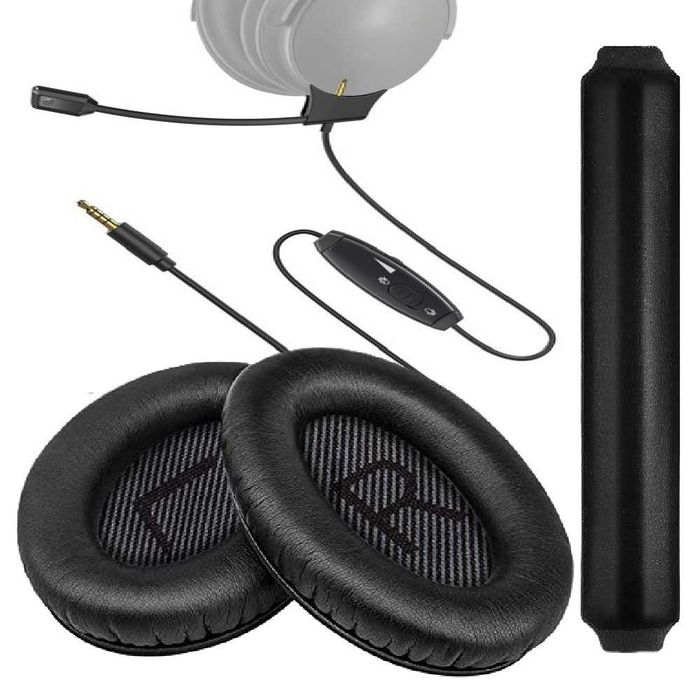 Set 2 bureti+Banda+Microfon Gaming/Office pentru casti Bose QC35 I/II