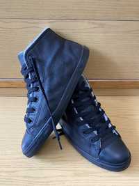 Converse  All Star  highs black leather ,  номер  41