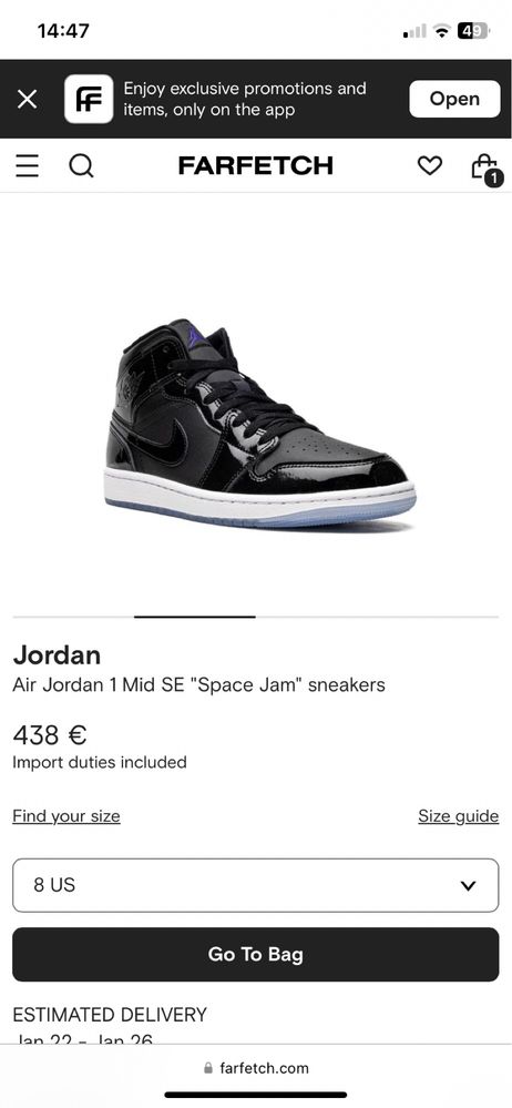 Jordan 1 Mid Space Jam SE