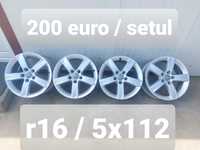 Jante aluminiu ORIGINALE r16 / Audi Vw Skoda Seat / 5x112