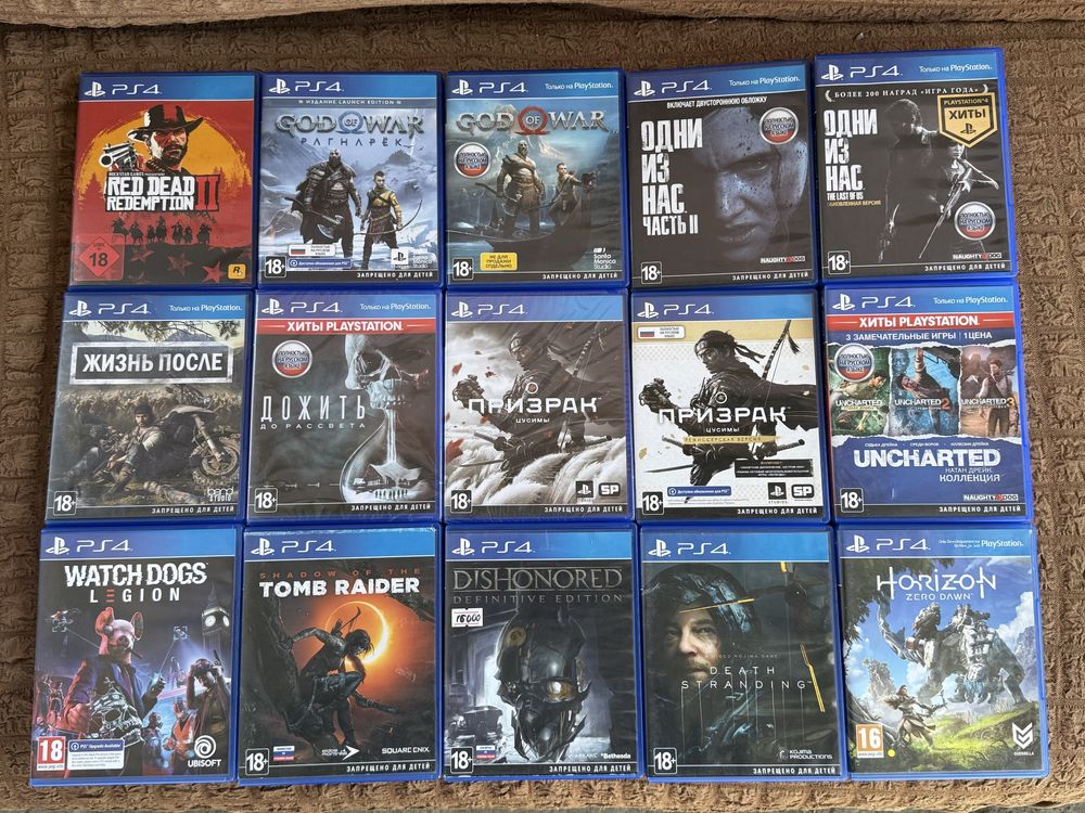 Игры на дисках для PlayStation 4 ps 4 пс 4 состояние игр идеальное