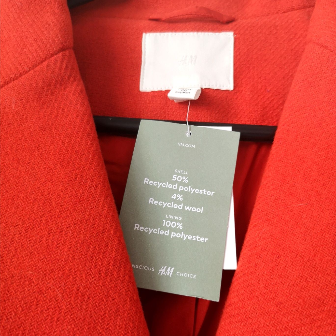 Чисто ново oversize дамско палто H&M с вълна размер S