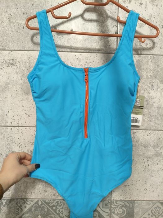 Costum de baie întreg shekini – sport, decolteu adânc cu fermoar, spat