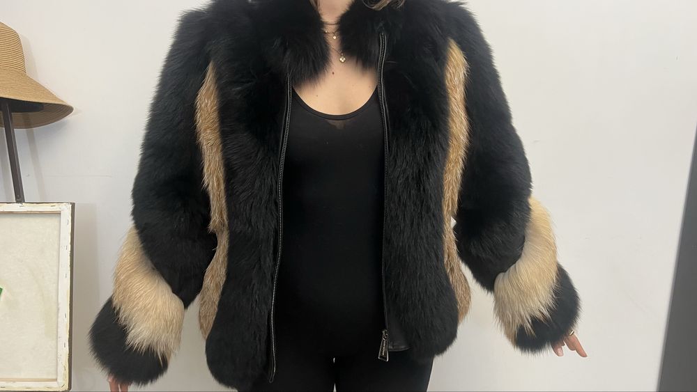 Blana vulpe negru cu maro