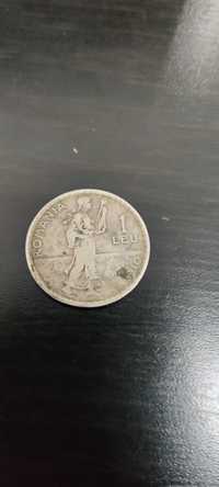 Moneda 1 leu argint Carol I