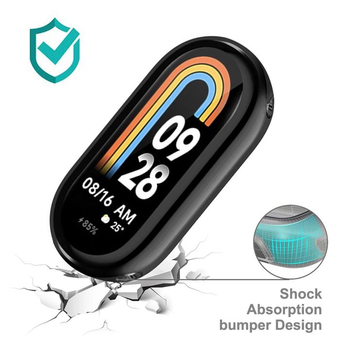 Xiaomi Smart Band 9 8 / Pro / Мек TPU силиконов кейс с протектор