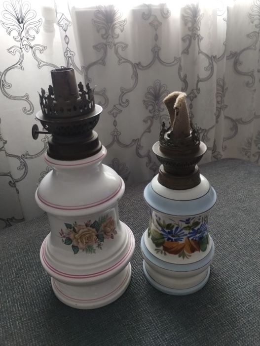 Decorațiuni Lampi cu ulei porțelan și bronz