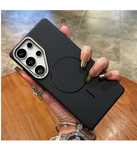 Samsung S24 Ultra S25 Ultra - Husa Cerc Magnetic Magsafe Plexi Carbon