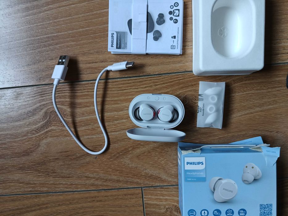 Casti Noi PHILIPS TAT1209WT/00, True wireless,Bluetooth,In-ear