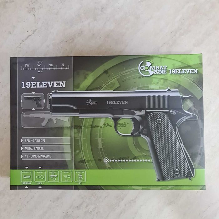Pistol airsoft Combat Zone Colt 19Eleven metal slide spring