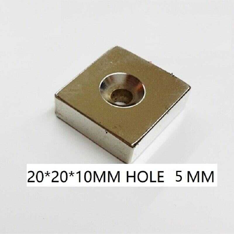 20x20x10mm с отвор 5mm неодимов МАГНИТ N52, magnit, магнити, магнити