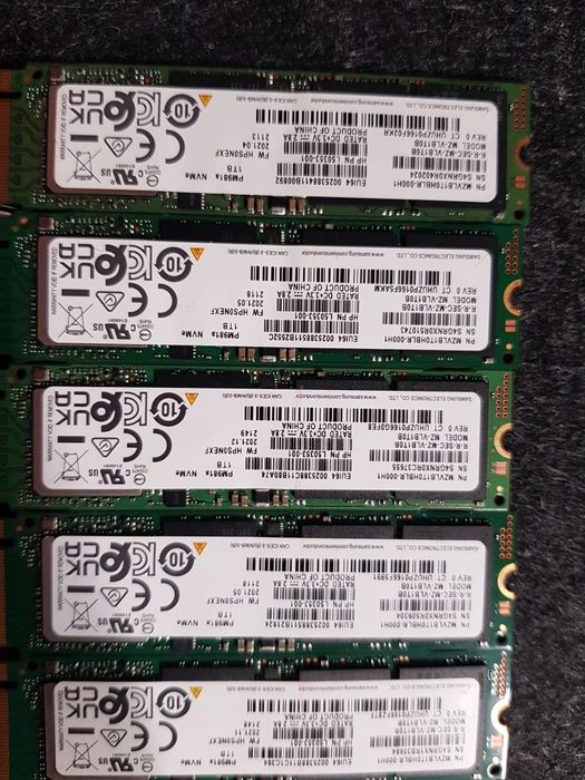 1TB NVMe 1TB SSD NVMe Samsung / WD PCIe 100%H