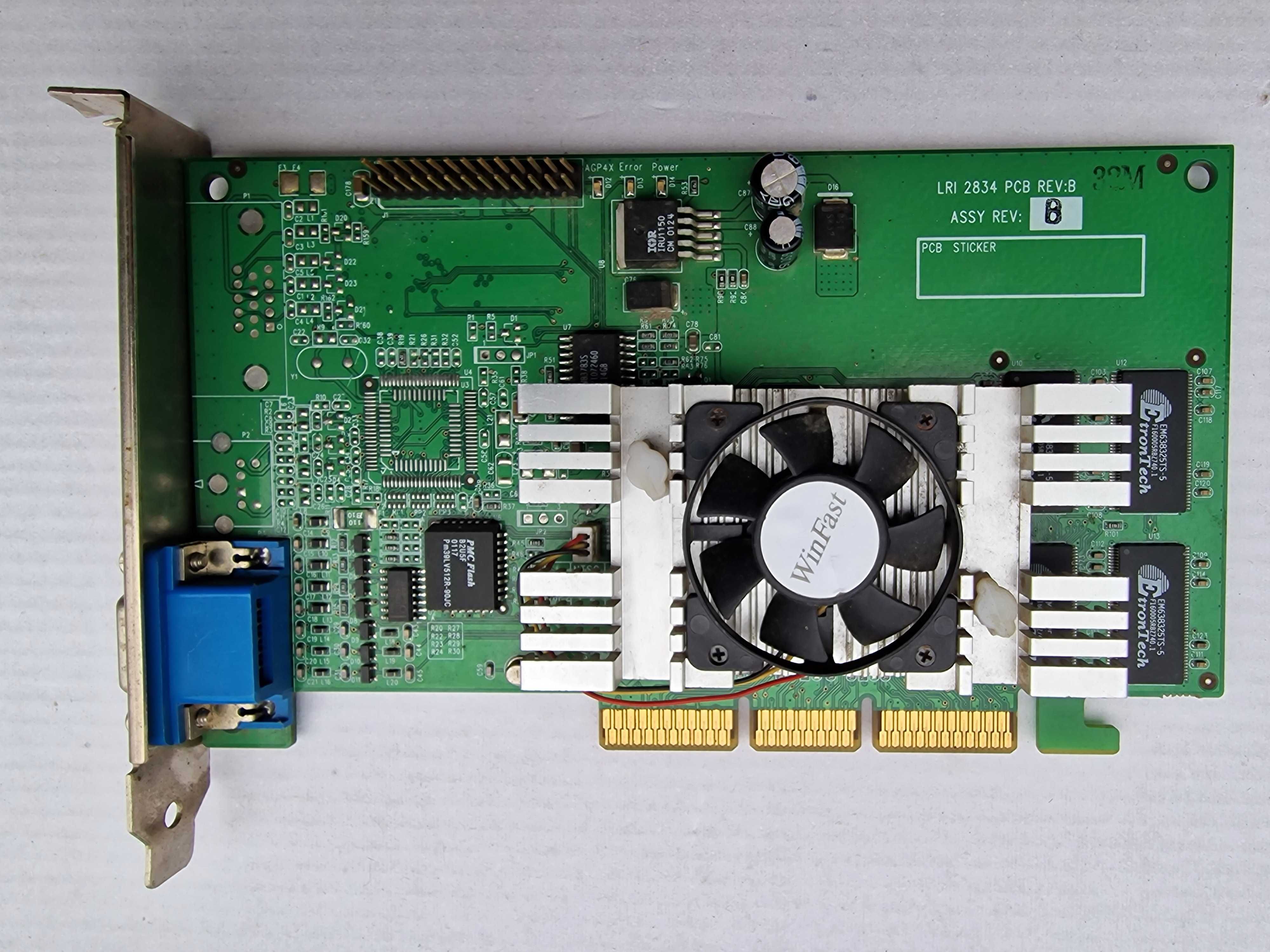 Placa video vintage Leadtek WinFast GeForce 2 MX 32MB AGP 2X/4X