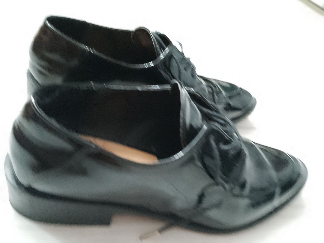 Pantofi lac negri damă, Zara, Mărimea 39