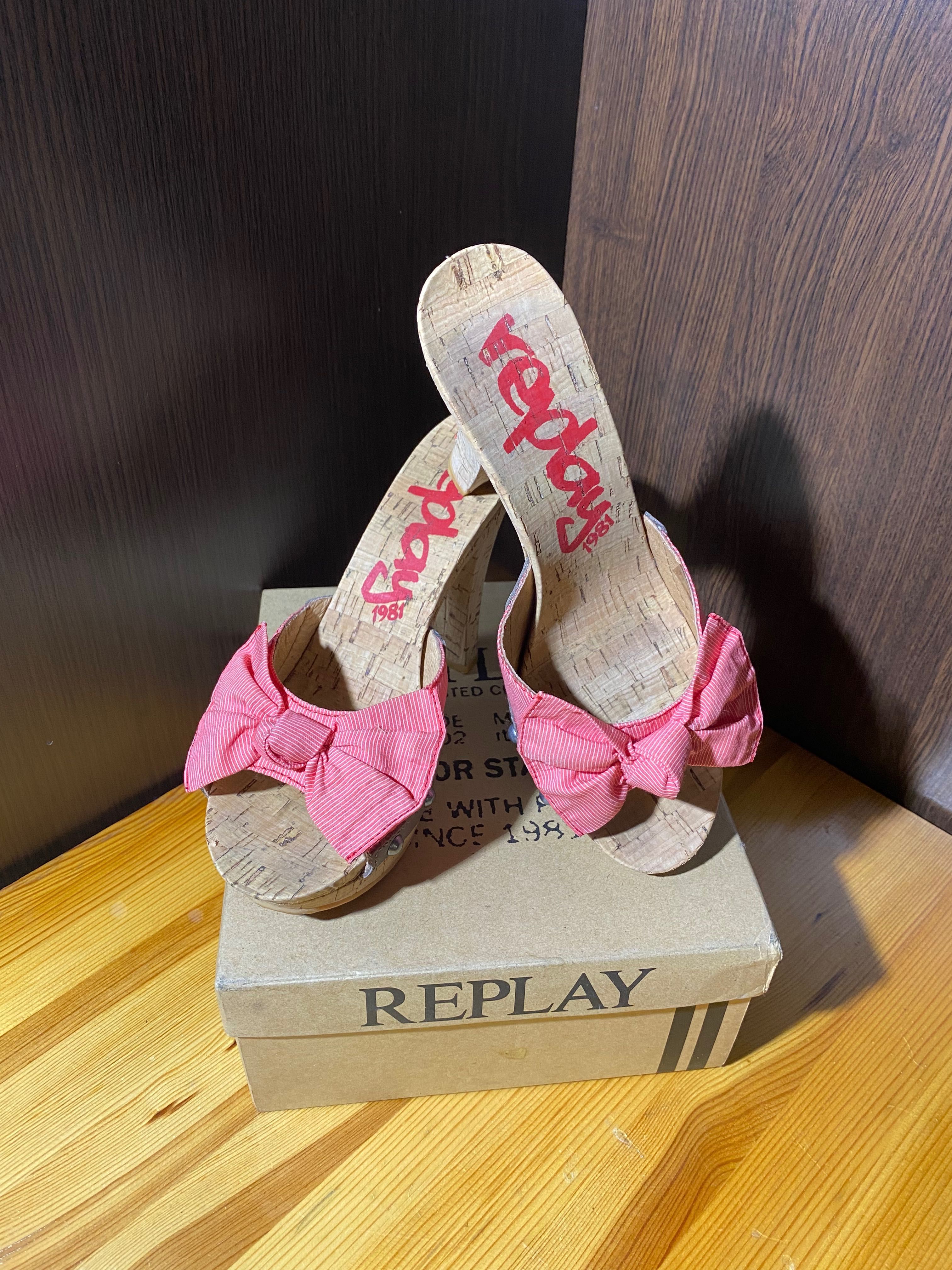 Replay оригинални нови дамски обувки от корк с кутия