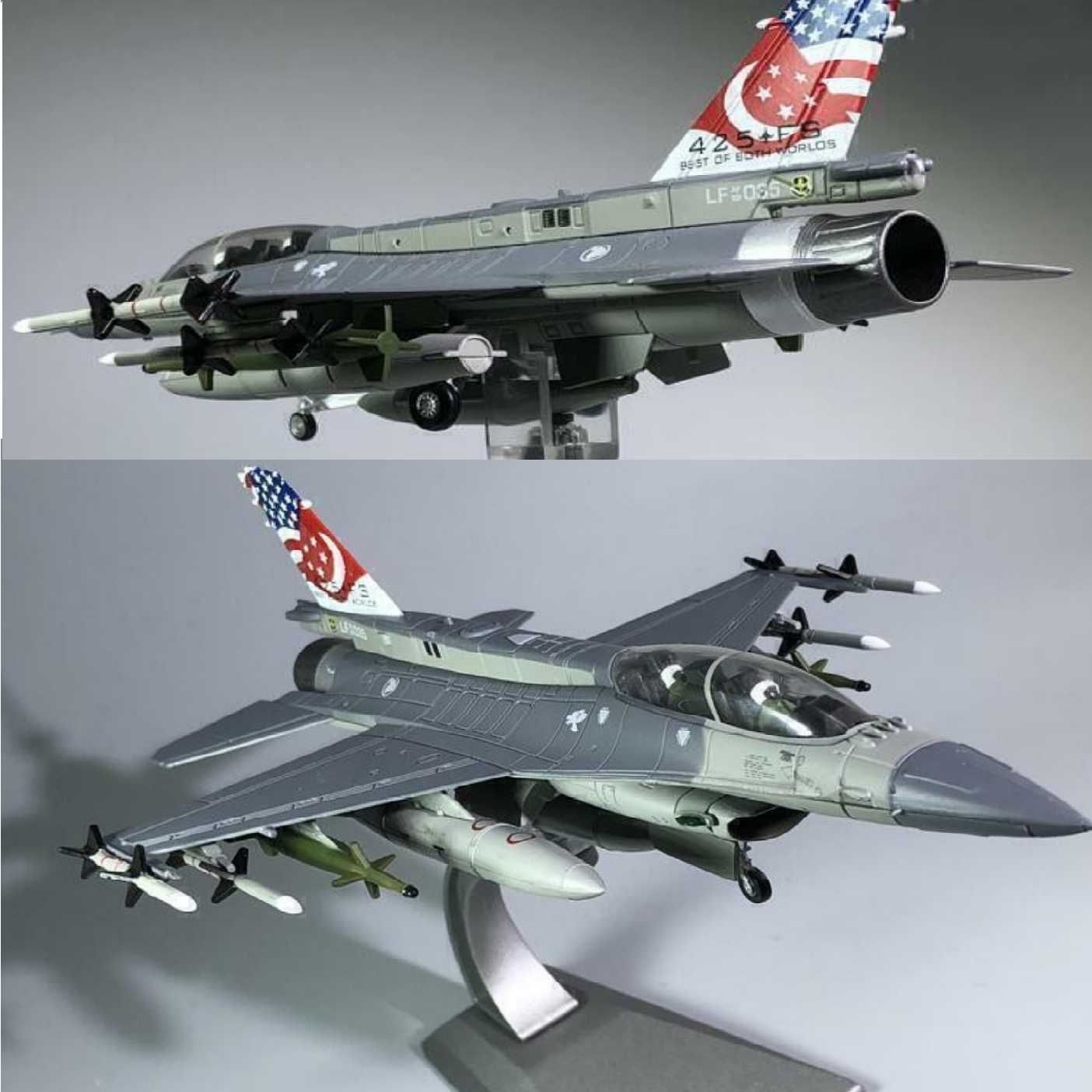 Macheta avion metalica Lockheed Martin F-16D Block 52+ scara 1:72 21cm