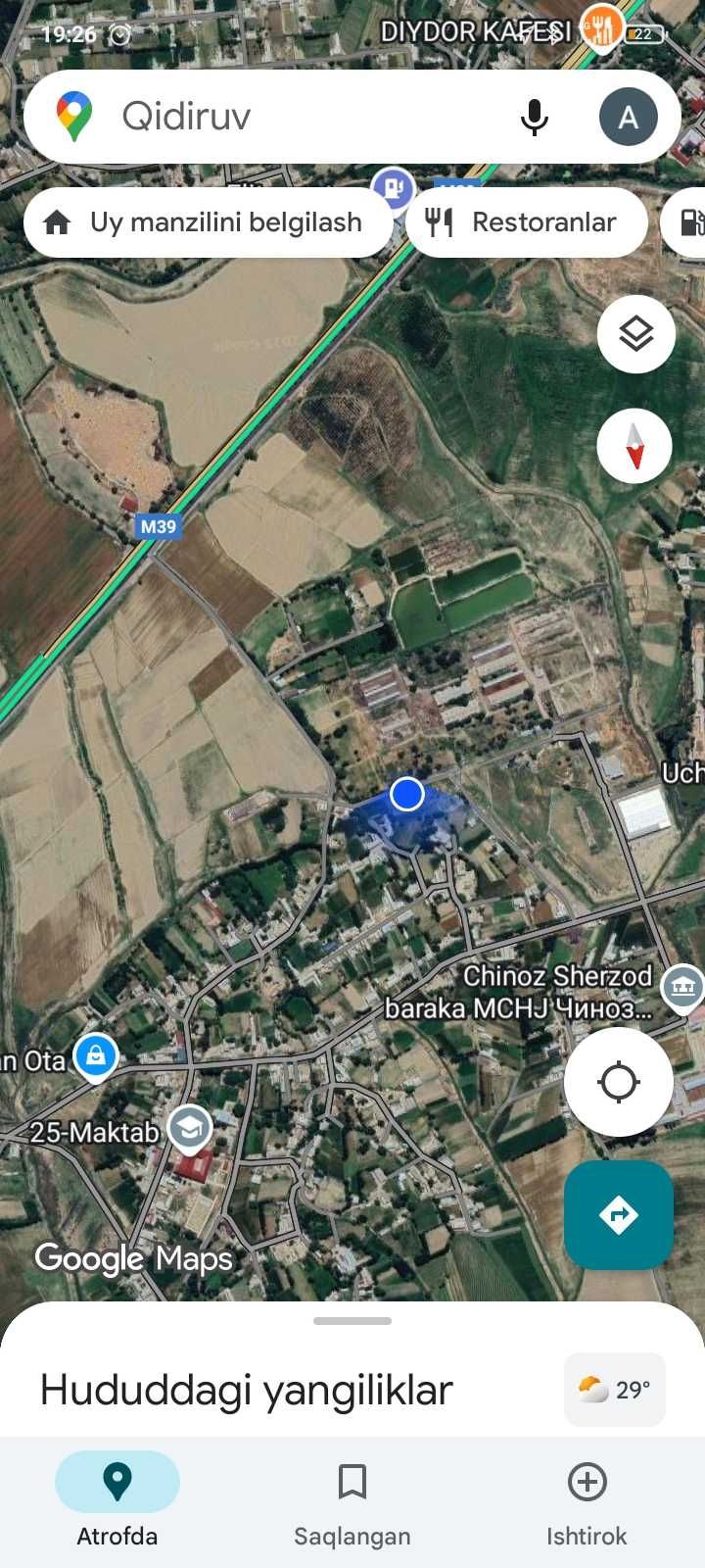 Yer sotiladi uy qurishga