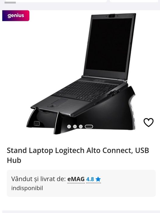 Stand laptop Logitech Alto Connect Usb hub