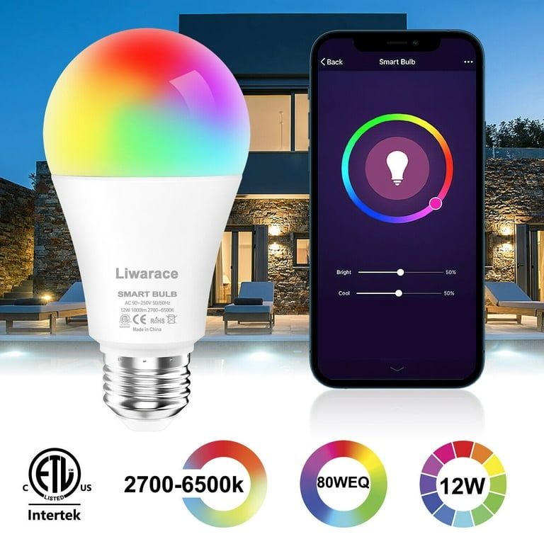 Умная лампочка RGB свет для дома Работает Алисой Alexa Google Asistant