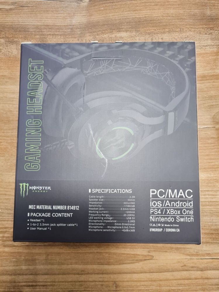 Monster energy Gaming Headset