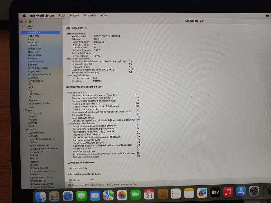 Macbook pro 13 2020 i5, 8gb ram, 256gb cu probleme la ecran