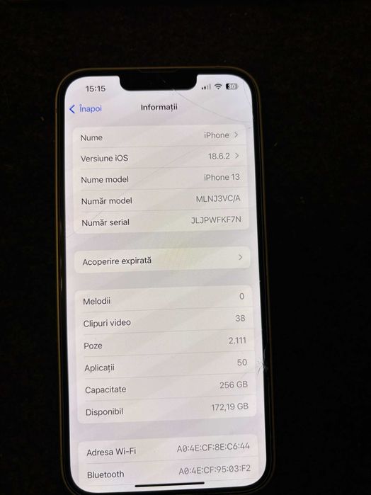 iPhone 13 foarte bine întreținut 256 giga