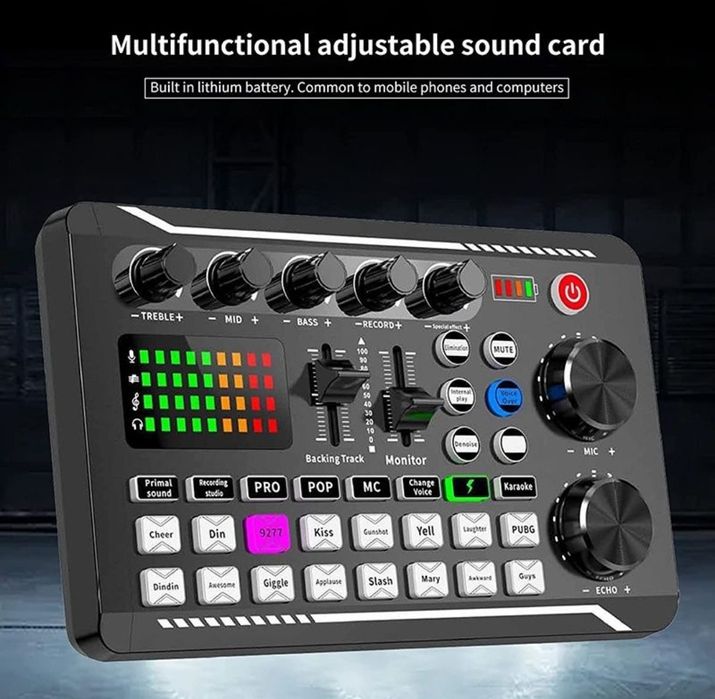 Consola DJ , Mixer audio cu efecte de sunet și Bluetooth 5.0 Receiver