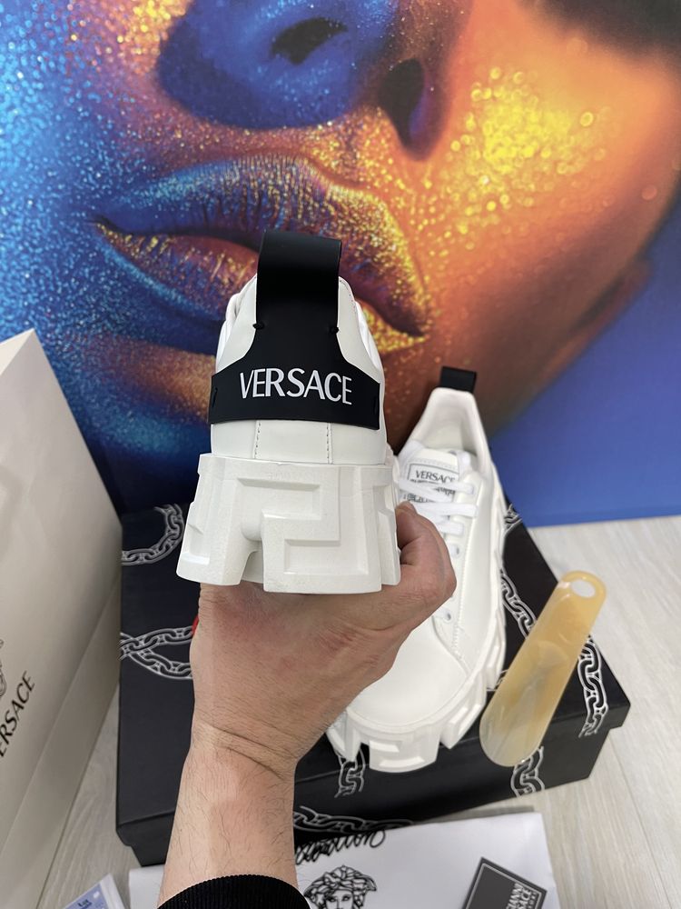 Adidasi Versace Greca piele naturala Premium