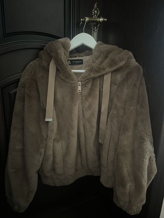 пухено яке кафяво