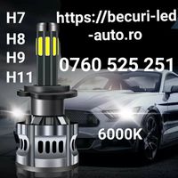 Becuri Led Auto Cu Șase Fete Luminoase H7,H8,H9,H11,H16(20000Lm/100W)