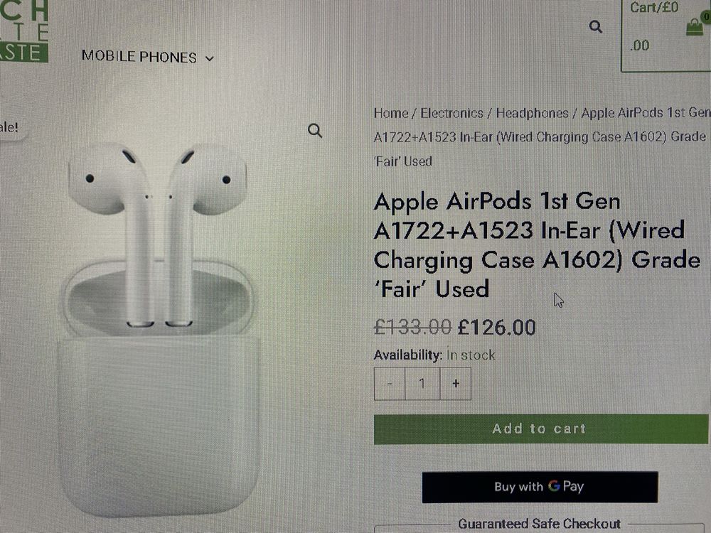 Airpods A1523 generatia 1