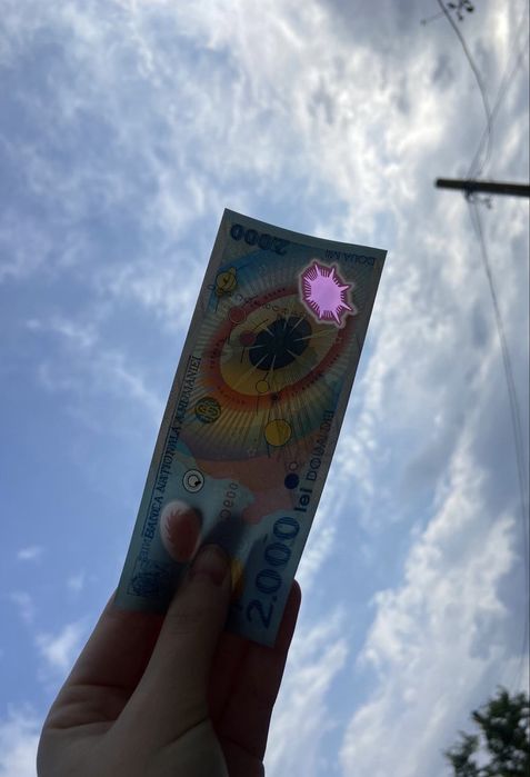 Bancnota 2000 lei Romania  + Irak 5 dinari