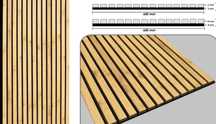Гъвкав декоративен стенен панел - MDF с PVC покритие - 60 x 275 см
