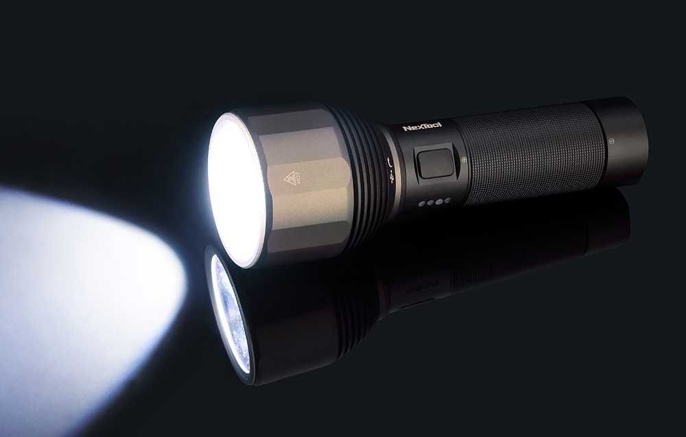 Lanterna NexTool Xiaomi- Led Puternic 2000 Lumeni, Metal, USB-C, Noua