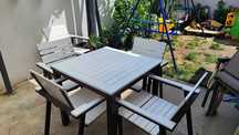 vand set 5 scaune si masa ALUMINIU