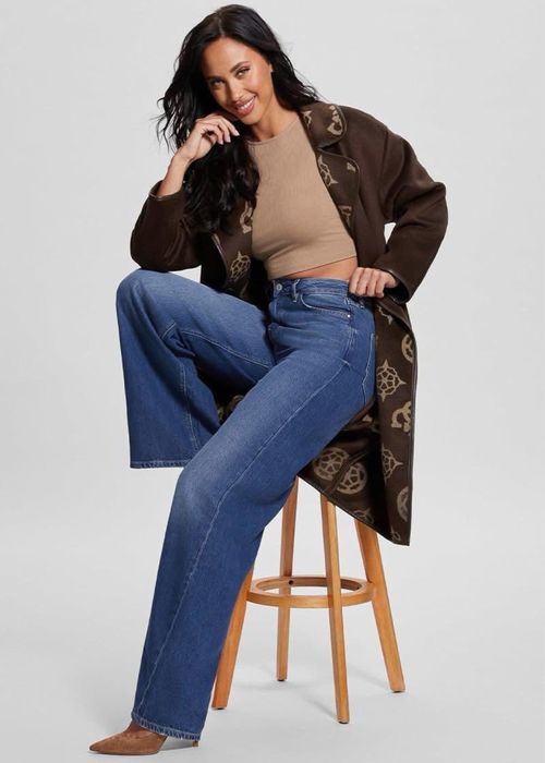 Paltoane Guess Ludovica Logo Wrap, COATW3BL18WFQPO, Autentice, Maro