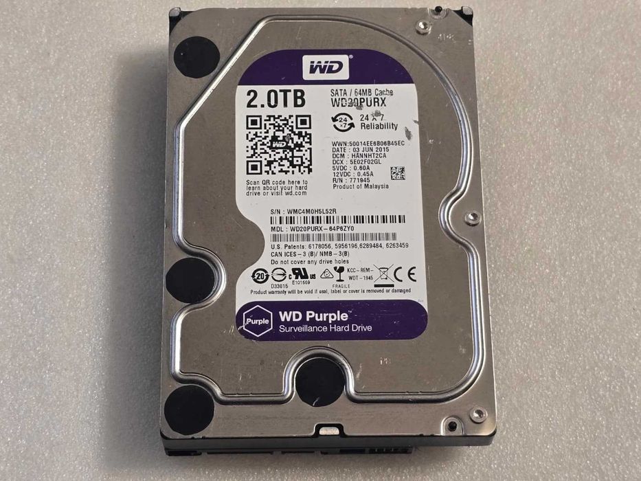 Hard disk desktop Western Digital WD Purple 3.5 2TB 5400rpm 64MB SATA3