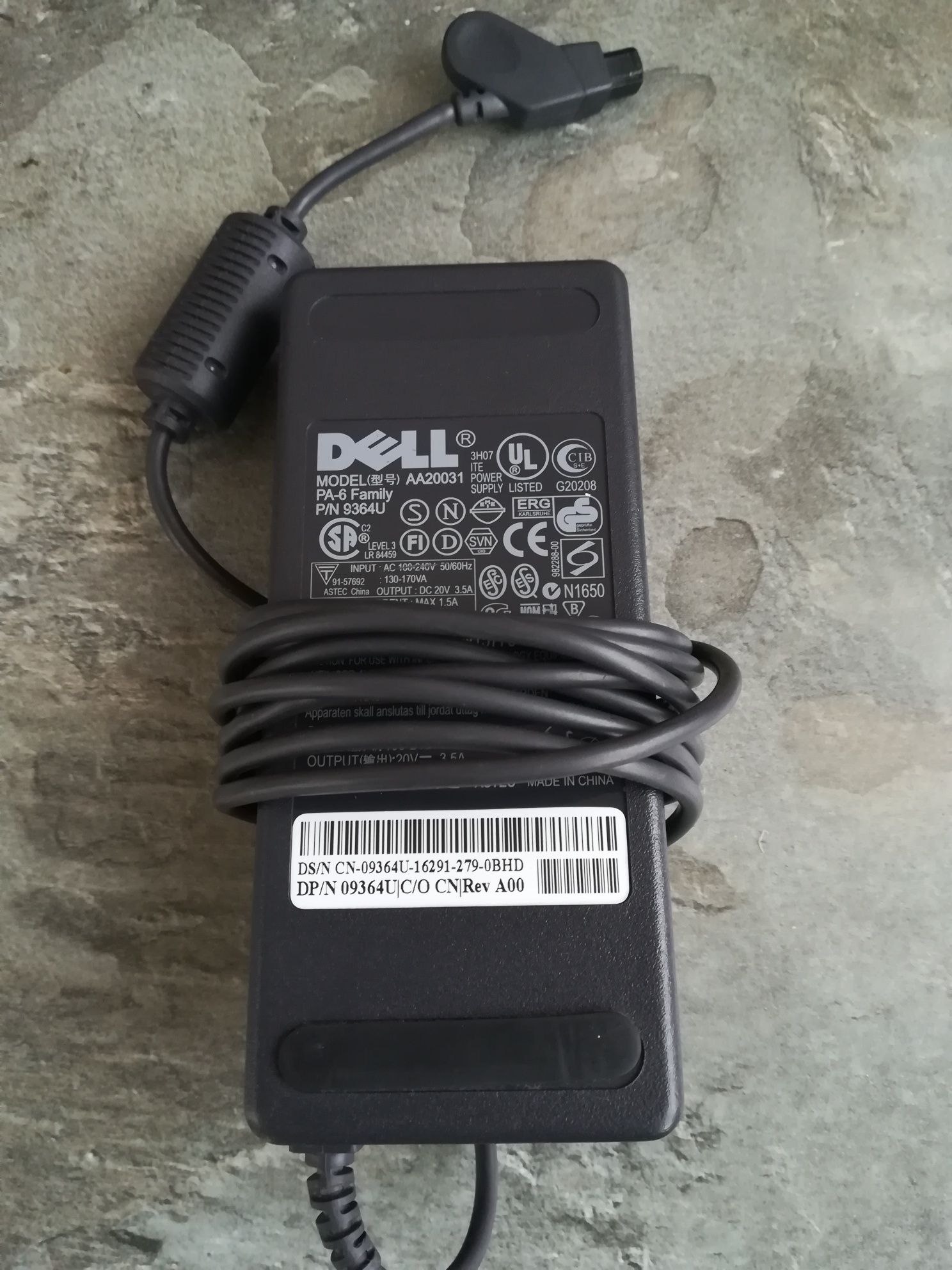 Оригинално зарядно Dell AA20031 Ac Adapter 20V 3.5A PA-6 Family