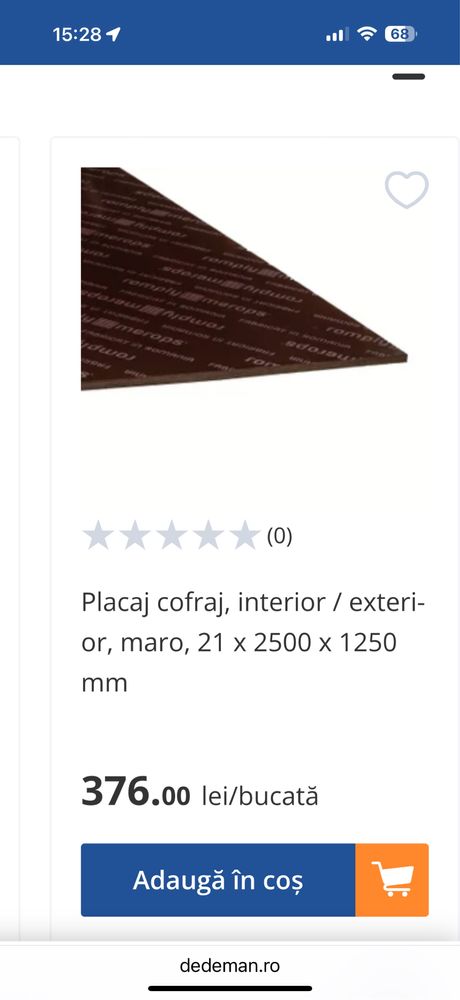 Vand cofrag 800 mp, capriori 200 bucati