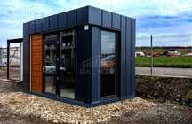 Container Magazin, Boutique, kiosk, Fast food, placate cu riflaj, bond