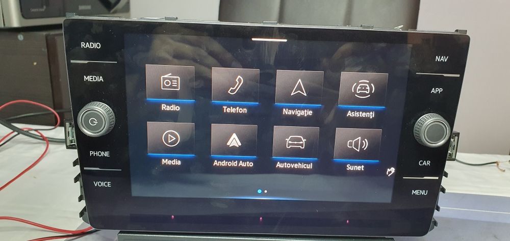 Display 8 inch,VW, original, cu buton NAV,