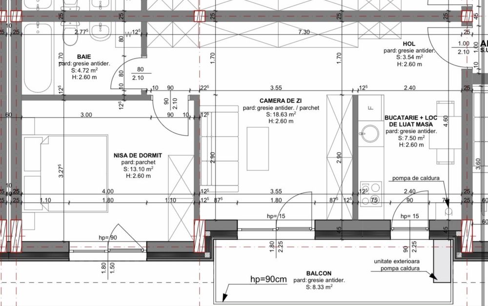 Apartament 2 camere, etajul 1, parcare, boxa, Beta Residence