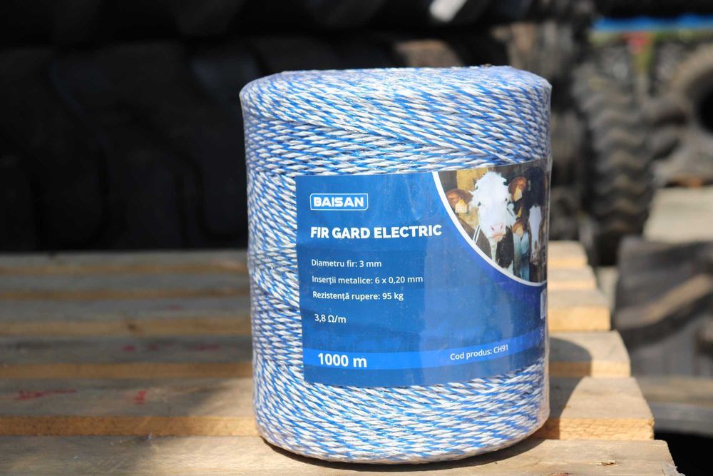 Fir Gard Electric 1000 M 3mm 6x0.2mm pentru Vaci capre Oi