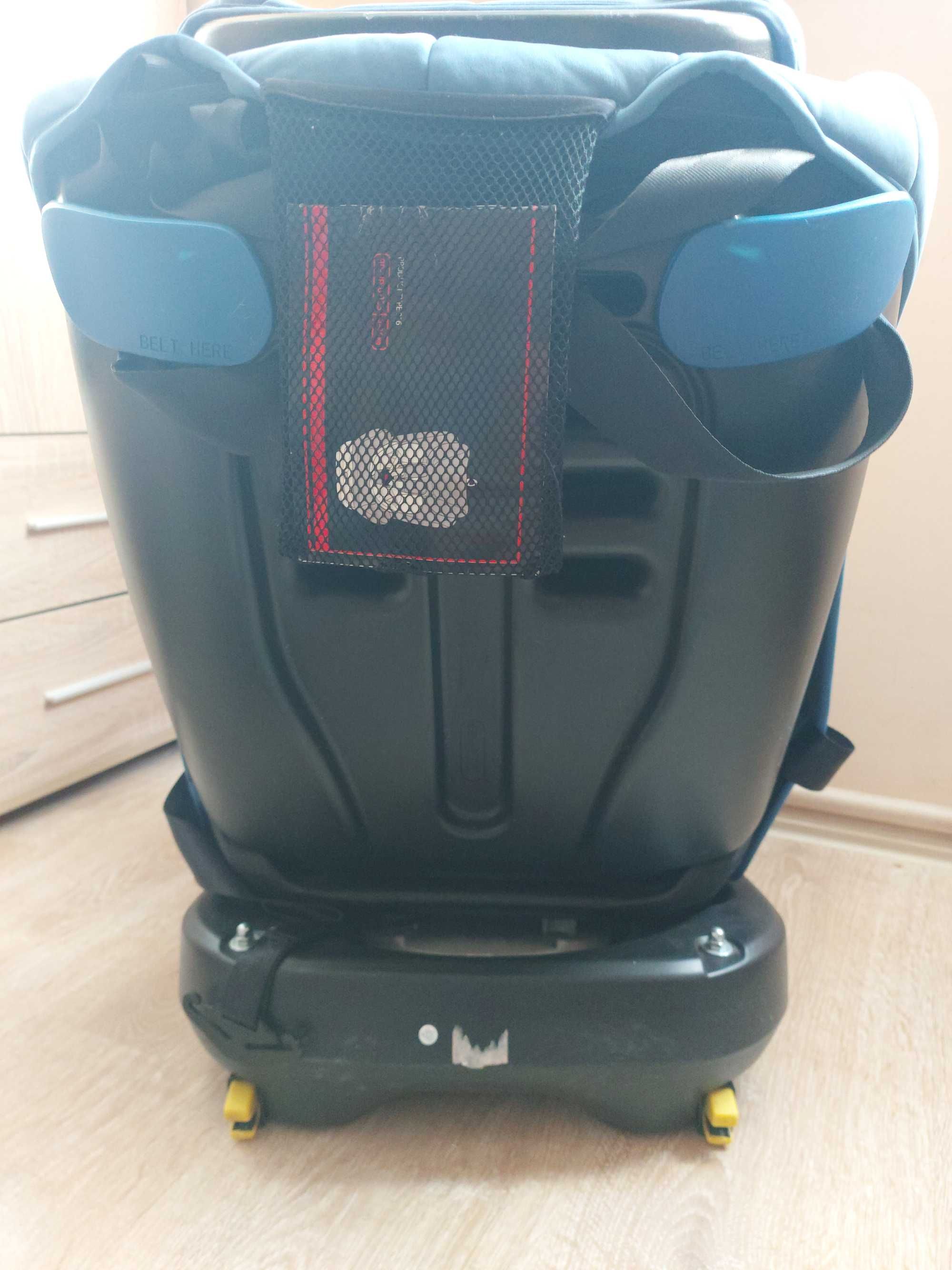 Туити Синьо столче за кола с Isofix, въртящо се на 360 градуса
