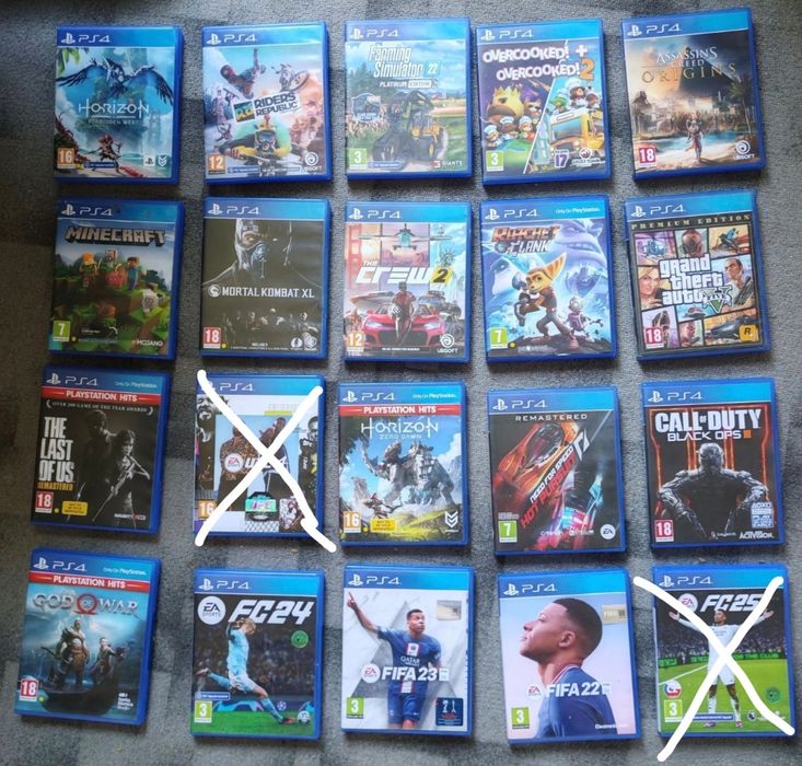 Продавам 18 оригинални игри за ps4