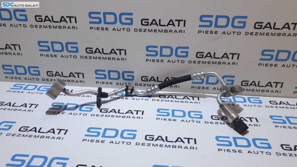 Furtun Conducta Compresor Radiator AC Aer Conditionat Clima cu Senzor Presiune Audi Q7 3.0 TDI 2007 - 2015 Cod 7L6820741G 1J0959126