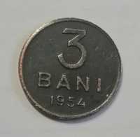 Moneda 3 bani 1954 rebatere moderna